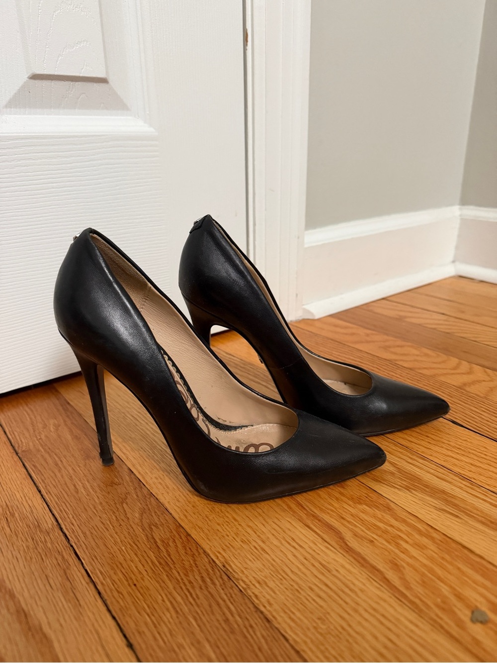 Sam Edelman Black Pointed-Toe Stiletto Pumps